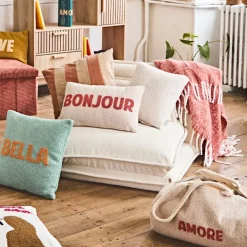 Fabrique de Styles Housse de coussin en bouclettes 50x30cm - Funny* Coussins Et Housses