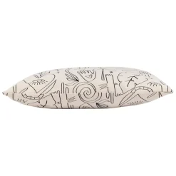 Fabrique de Styles Housse de coussin en coton blanc et noir 45x45cm - Tulum* Coussins Et Housses