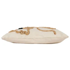 Fabrique de Styles Housse de coussin en jute naturel et coton écru 45x45cm - Eté A La Mer* Coussins Et Housses