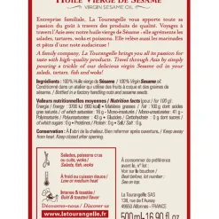 Fabrique de Styles Huile vierge de sésame toastée 500ml* Huiles Et Vinaigres