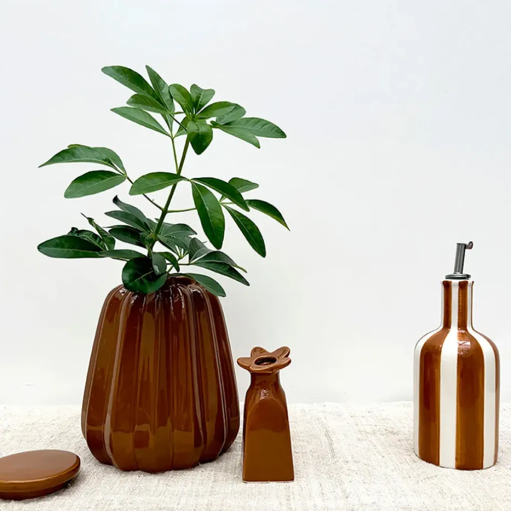 Fabrique de Styles Huilier en faïence rayé h22cm* Ustensibles De Cuisine