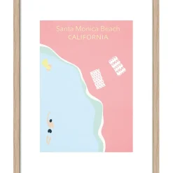 Fabrique de Styles Image encadree santa monica beach - california 30x40cm* Tableaux Et Toiles