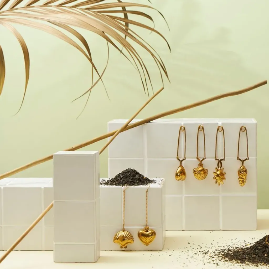 Fabrique de Styles Infuseur de thé avec chaine en inox - Coquillage* Accessoires Thé Et Café