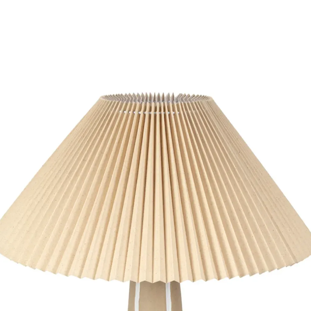 Fabrique de Styles Lampadaire en céramique et lin et écru h103cm - Paese* Lampadaires