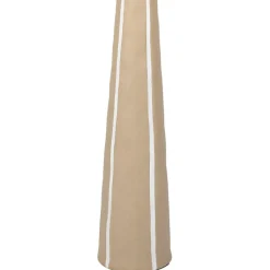 Fabrique de Styles Lampadaire en céramique et lin et écru h103cm - Paese* Lampadaires