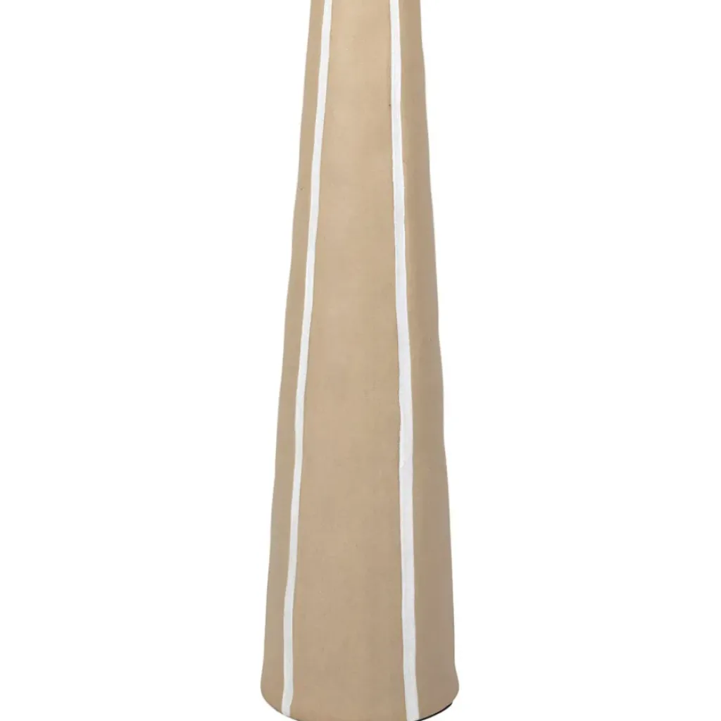 Fabrique de Styles Lampadaire en céramique et lin et écru h103cm - Paese* Lampadaires