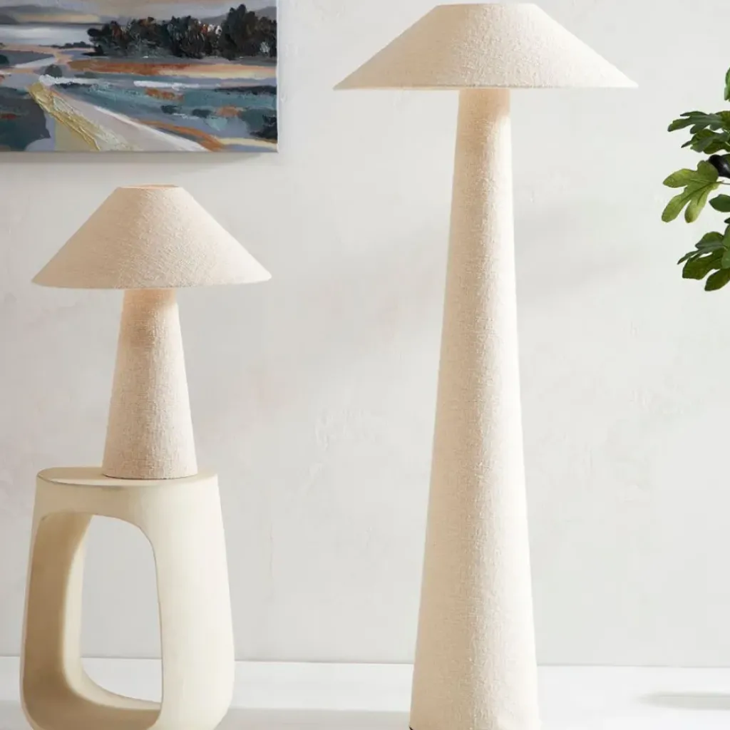 Fabrique de Styles Lampadaire en fer et coton h120cm - Calypsa* Lampadaires