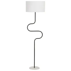 Fabrique de Styles Lampadaire en fer et marbre noir et blanc d45xh163cm - Funky* Lampadaires