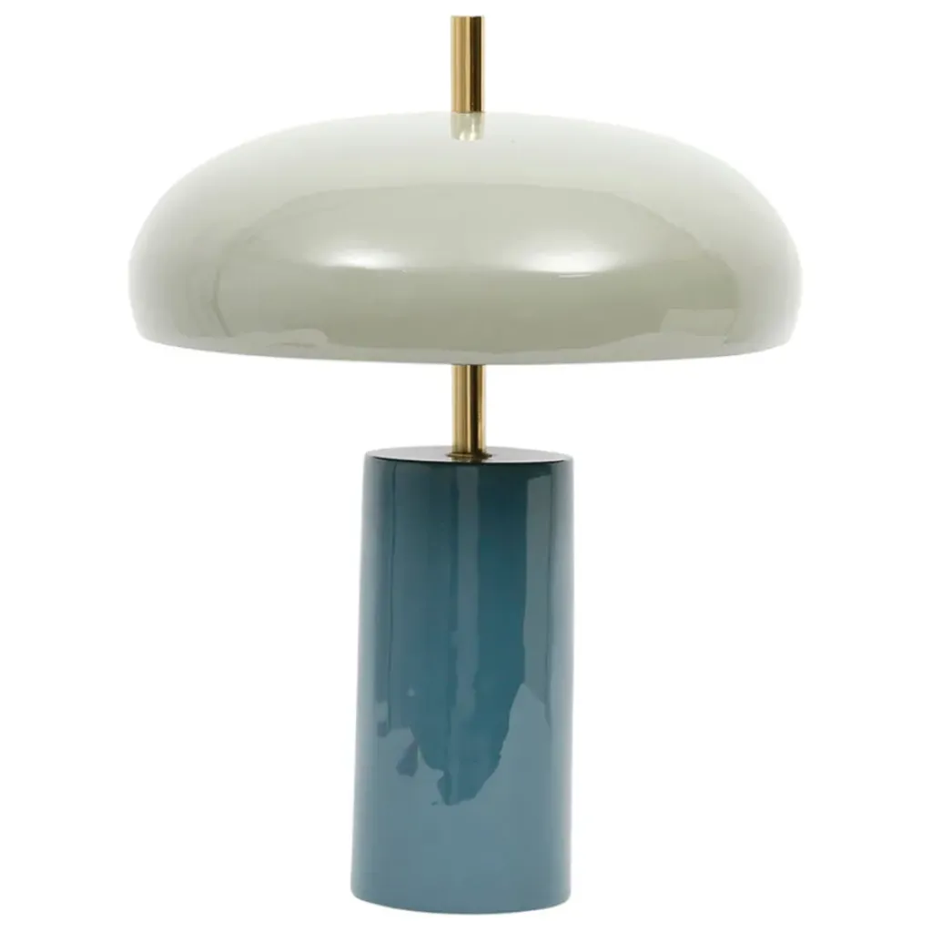 Fabrique de Styles Lampe champignon en fer bleu d30xh40cm - Arty* Lampes À Poser