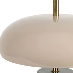Fabrique de Styles Lampe champignon en fer émeraude et écru h40cm - Arty* Lampes À Poser