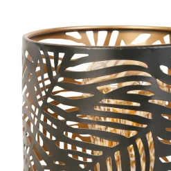 Fabrique de Styles Lampe cylindre en fer H25cm noir - Palmier* Lampes À Poser