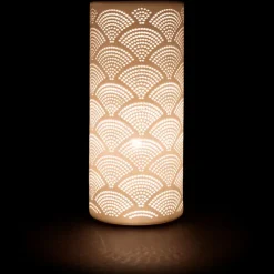 Fabrique de Styles Lampe cylindre en porcelaine h27.5cm - mandarin* Lampes À Poser