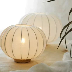 Fabrique de Styles Lampe en coton écru d31xh24cm - Aurore* Lampes À Poser