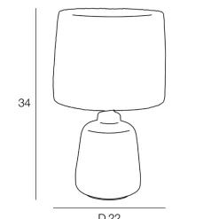 Fabrique de Styles Lampe en céramique he h34cm - Paros* Lampes À Poser