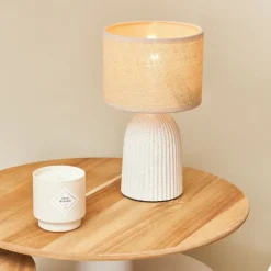 Fabrique de Styles Lampe en céramique écru h28cm - Essencia* Lampes À Poser