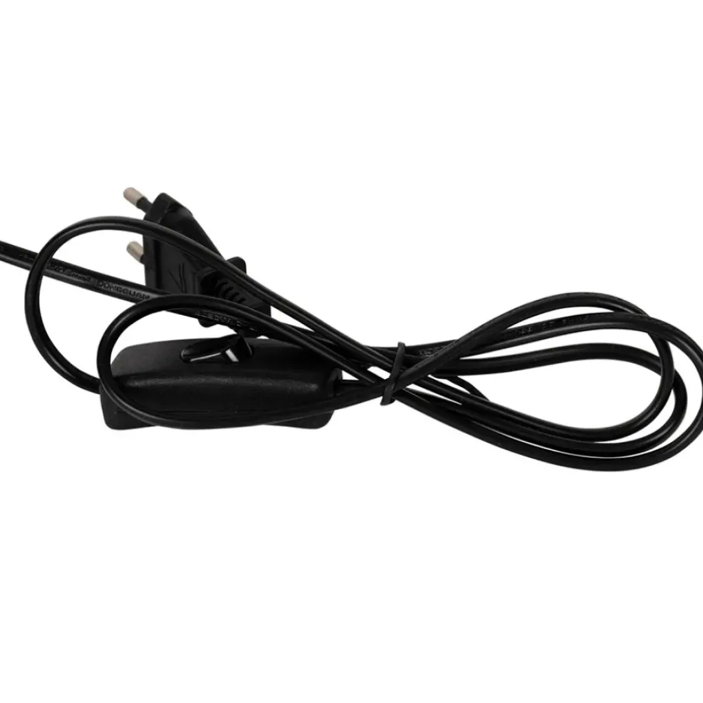 Fabrique de Styles Lampe en céramique et lin noir et écru h35cm - Eterra* Lampes À Poser