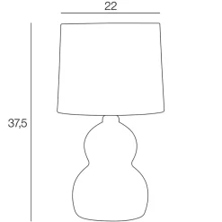 Fabrique de Styles Lampe en céramique et lin h38.5cm - Dryade* Lampes À Poser