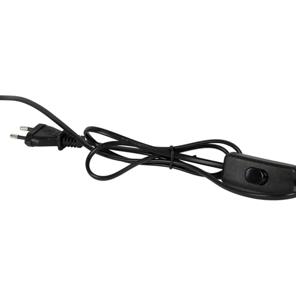 Fabrique de Styles Lampe en céramique et lin noir et écru h26cm - Minimal* Lampes À Poser