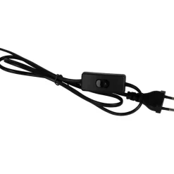 Fabrique de Styles Lampe en céramique rayée noir et écru h46cm - Paese* Lampes À Poser