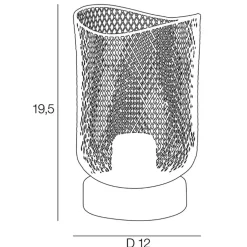Fabrique de Styles Lampe en métal et effet bois h19.5cm - Ottawa* Lampes À Poser