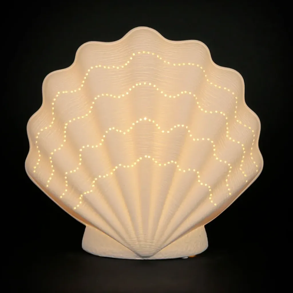Fabrique de Styles Lampe en porcelaine h21.5cm - Coquillage* Lampes À Poser