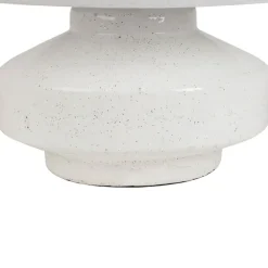 Fabrique de Styles Lampe en terre cuite et lin blanc h44.5cm - Tahra* Lampes À Poser