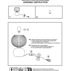 Fabrique de Styles Lampe en verre h28cm - Adonis* Lampes À Poser