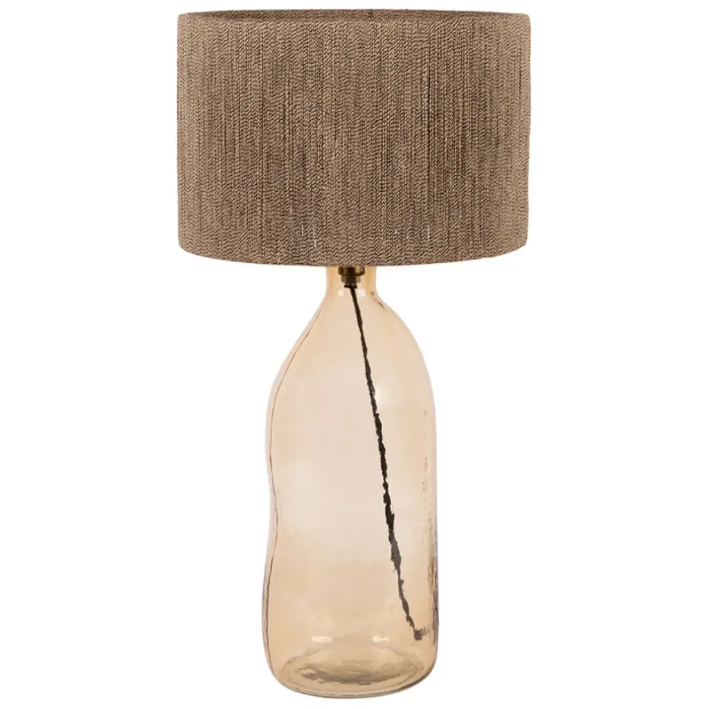 Fabrique de Styles Lampe en verre et jute h60cm - Heliac* Lampes À Poser