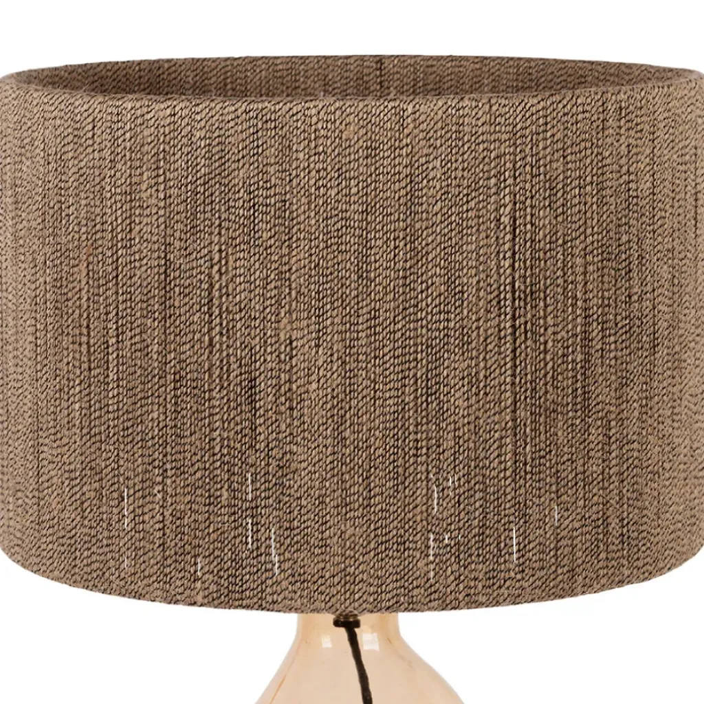 Fabrique de Styles Lampe en verre et jute h60cm - Heliac* Lampes À Poser