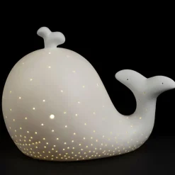 Fabrique de Styles Lampe led baleine en porcelaine h16cm*Enfant Déco