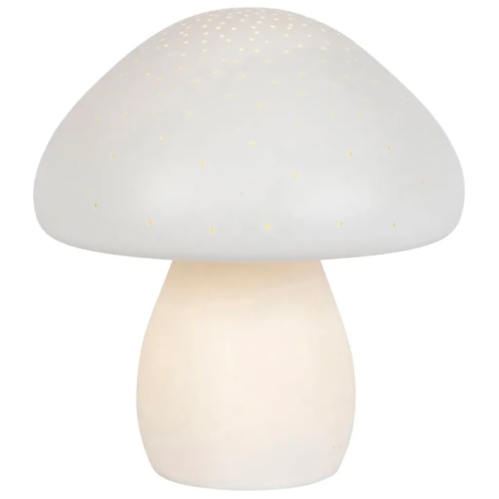 Fabrique de Styles Lampe led champignon en porcelaine h22cm - Champignon*Enfant Déco