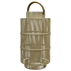 Fabrique de Styles Lanterne en fer et osier h75cm - Pasil* Photophores, Bougeoirs Et Lanternes
