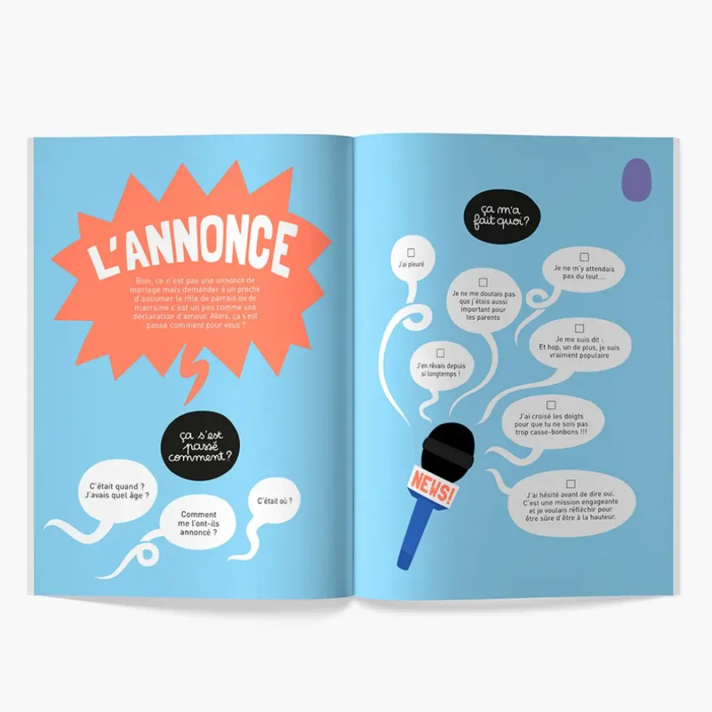 Fabrique de Styles Livre a remplir mon parrain, ma marraine à moi* Livres