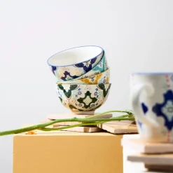 Fabrique de Styles Lot de 4 bols en grès 30cm - Azulejo* Bols Et Coupelles