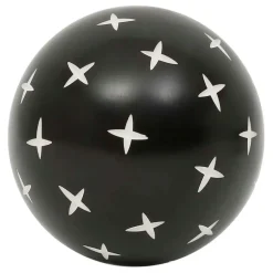 Fabrique de Styles Lot de 6 boules décoratives en résine noir et blanc d10cm - Etnik* Petits Objets Déco
