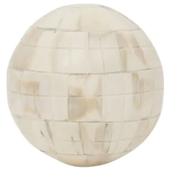 Fabrique de Styles Lot de 6 boules décoratives en résine brun et ivoire - Sumba* Petits Objets Déco