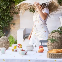 Fabrique de Styles Lot de 2 corbeilles fraise en jonc de mer naturel et vert - Les Fruits* Paniers Et Corbeilles