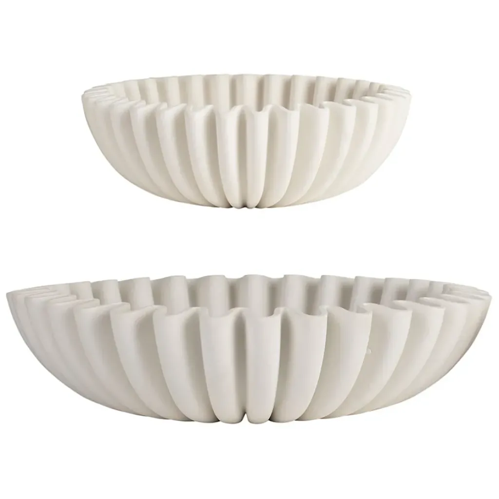 Fabrique de Styles Lot de 2 coupes en résine écru - Romancero* Petits Objets Déco