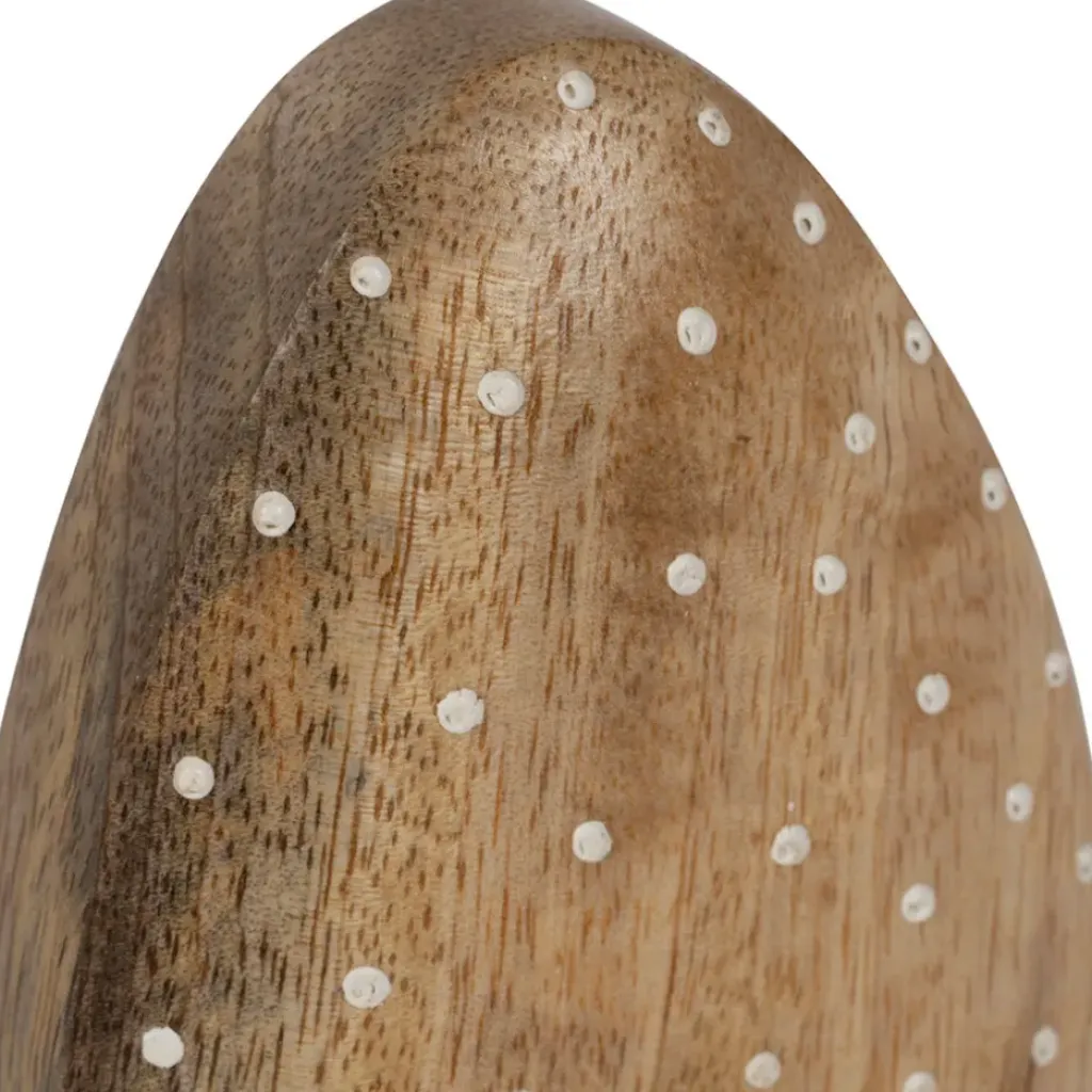 Fabrique de Styles Lot de 2 Oeufs en manguier naturel et blanc - Floréal* Petits Objets Déco