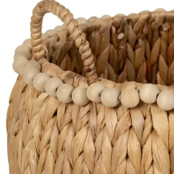 Fabrique de Styles Lot de 2 paniers en Jacynthe d'eau et fer - Eté A La Mer* Paniers Et Corbeilles