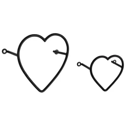 Fabrique de Styles Lot de 2 patères en fer - Cœur* Patères