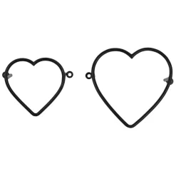 Fabrique de Styles Lot de 2 patères en fer - Cœur* Patères