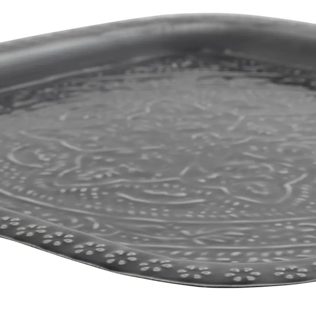 Fabrique de Styles Lot de 2 plateaux en fer 41x41cm - Arabise* Plateaux