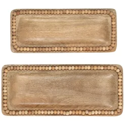 Fabrique de Styles Lot de 2 plats en manguier - Eté A La Mer* Plats Et Saladiers