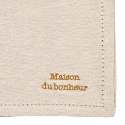 Fabrique de Styles Lot de 4 serviettes de table en coton 45x45cm - Famille* Serviettes De Table