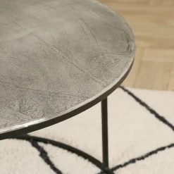 Fabrique de Styles Lot de 2 table gigogne en aluminium et fer - Felia* Table Basses