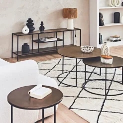 Fabrique de Styles Lot de 2 table gigogne en aluminium et fer - Felia* Table Basses