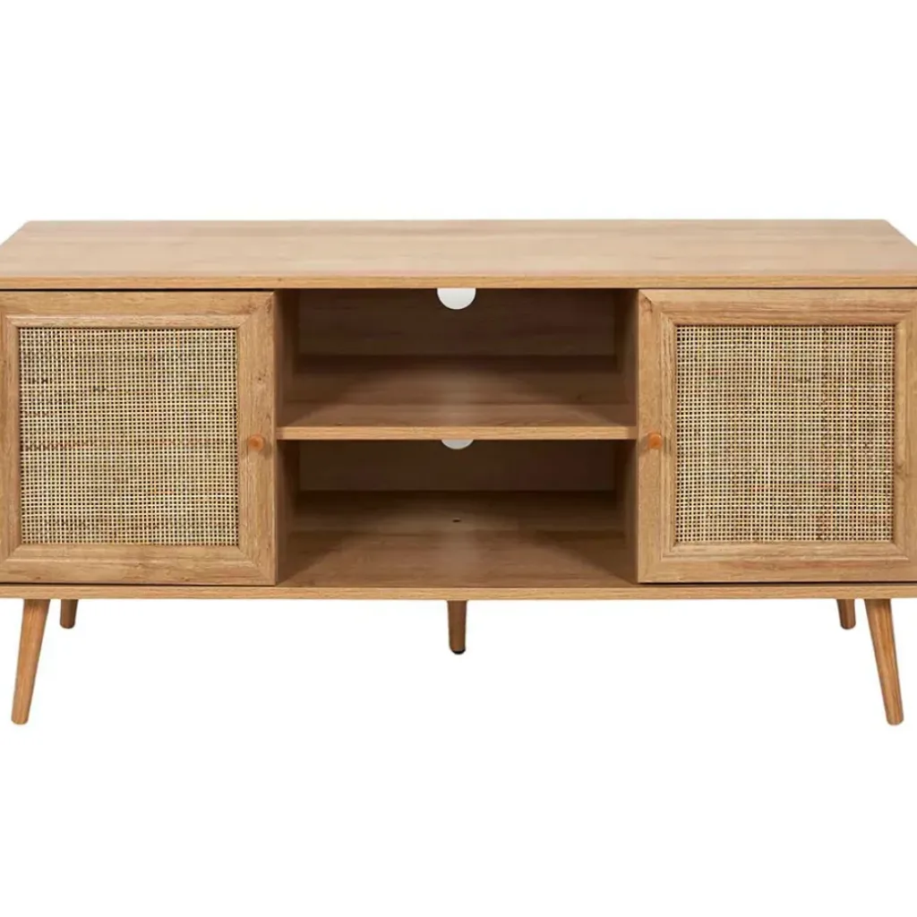 Fabrique de Styles Meuble TV en bois et cannage L115cm - Baia* Meubles Tv