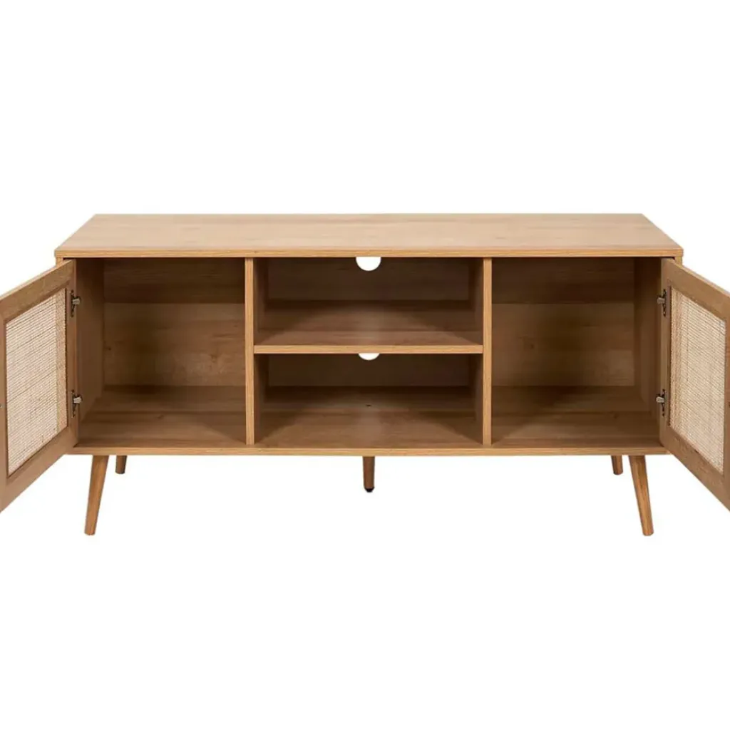 Fabrique de Styles Meuble TV en bois et cannage L115cm - Baia* Meubles Tv