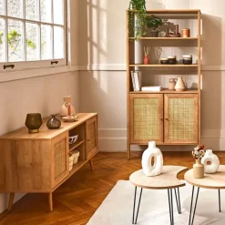 Fabrique de Styles Meuble TV en bois et cannage L115cm - Baia* Meubles Tv